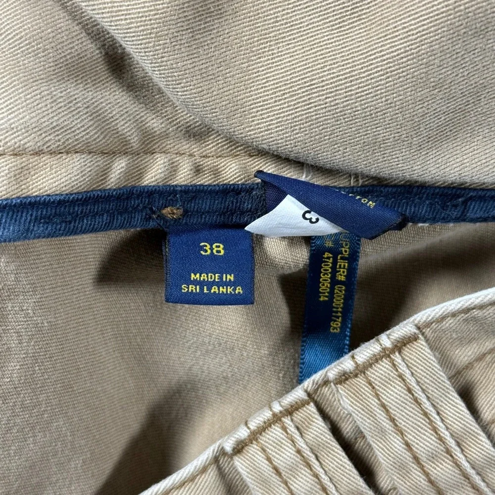 Polo Ralph Lauren Cargo Shorts Mens 38 Tan Khaki Heavy Duty Thick Streetwear